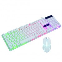   D280 English Gaming Keyboard Backlit with LED RGB Colorful Keycaps keyboard