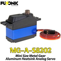 Fusonic (MG-A-S8202) Mini Size Metal Gear Aluminum Heatsink Analog Servo 28G 4KG 0.1sec