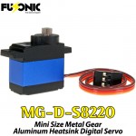 Fusonic (MG-D-S8220) Mini Size Metal Gear Aluminum Heatsink Digital Servo 14G 2KG 0.09sec