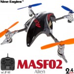 Nine Eagles (NE-MASF02-R) Alien 4CH UFO RTF (Red) - 2.4GHz