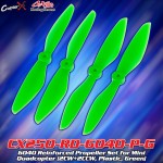 CopterX (CX250-RD-6040-P-G) 6040 Reinforced Propeller Set for Mini Quadcopter (2CW+2CCW, Plastic, Green)