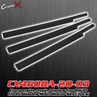 CopterX (CX450BA-20-03) Composite main blades for RIGID Three Blades Main Rotor Set (3pcs)