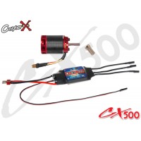 CopterX (CX500-10-10) 500L 1600Kv Brushless Motor with Pinion Gear & 60A ESC with BEC