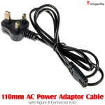 DragonSky (DS-USB-WK) 110mm AC Power Adaptor Cable with Figure 8 Connector (UK)