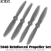 ATG (ATG-5040-P-GY) 5040 Reinforced Propeller Set with Balance Injection Molding for Mini Quadcopter (2CW+2CCW, Plastic, Grey)