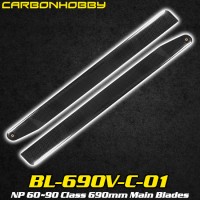 CarbonHobby (BL-690V-C-01) NP 60~90 Class 690mm Main Blades