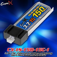 CopterX (CX-1S-150-15C-1) 3.7V 15C 150mAh Li-Polymer Battery for E-flite Blade mCX, mCX2