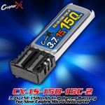 CopterX (CX-1S-150-15C-2) 3.7V 15C 150mAh Li-Polymer Battery for Nine Eagles Micro Helicopter