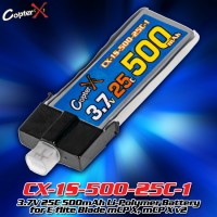 CopterX (CX-1S-500-25C-1) 3.7V 25C 500mAh Li-Polymer Battery for E-flite Blade mCP X, mCP X v2