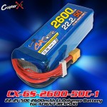 CopterX (CX-6S-2600-50C-1) 22.2V 50C 2600mAh Li-Polymer Battery for ALIGN T-REX 500