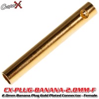 CopterX (CX-PLUG-BANANA-2.0MM-F) 2.0mm Banana Plug Gold Plated Connector - Female