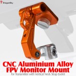 DragonSky (DS-FPV-MM-V-O) CNC Aluminium Alloy FPV Monitor Mount for Transmitter with Vertical Neck Strap Eyelet (Orange)