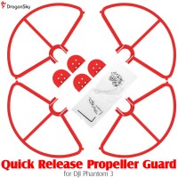 DragonSky (DS-P3-PG-QR-R) Quick Release Propeller Guard for DJI Phantom 3 (Red)