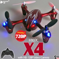 Hubsan H107C X4 720P HD Camera Quadcopter (Red Silver, Mode1)