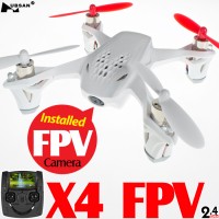 Hubsan (HS-H107D-W-M2) X4 5.8GHz FPV 6 Axis Gyro 4CH Mini Quadcopter with 4.3 Inches LCD Transmitter and Rotor Blades Protection Cover RTF (White, Mode2) - 2.4GHz