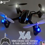 Hubsan (HS-H107L-M2) X4 Mini Drone LED Version 6 Axis Gyro 4CH UFO RTF (Mode2) - 2.4GHz