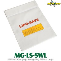 MG-Power (MG-LS-SWL) LIPO-SAFE Charging / Storage Bag (White / Large)
