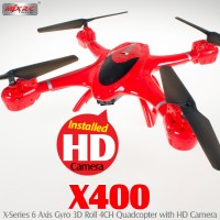MJX RC X400 4CH Quadcopter with HD Camera (Red)