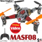 Nine Eagles (NE-MASF08-S) Galaxy Visitor 1 3 Axis Gyro 4CH UFO with Video Camera and TF PRO Transmitter RTF (Silver, Mode 2) - 2.4GHz
