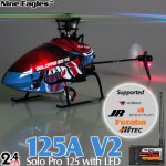 Nine Eagles (NE-R/C-125A-SOLO-PRO-V2-B-GL) SOLO PRO 125 V2 LED Version 6CH Flybarless Micro Helicopter with General Link ARTF (Blue) - 2.4GHz
