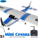Skyartec (MNCE3X-01-B) Mini Cessna N9128 EPO 3G3X Flight-Stabilization System 3CH Brushless Airplane ARTF (Blue) - 2.4GHz