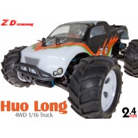 ZD Racing (ZD-16422-B) Huo Long 4WD 1/16 Scale Brushless Electric Truck (Black) RTR - 2.4GHz